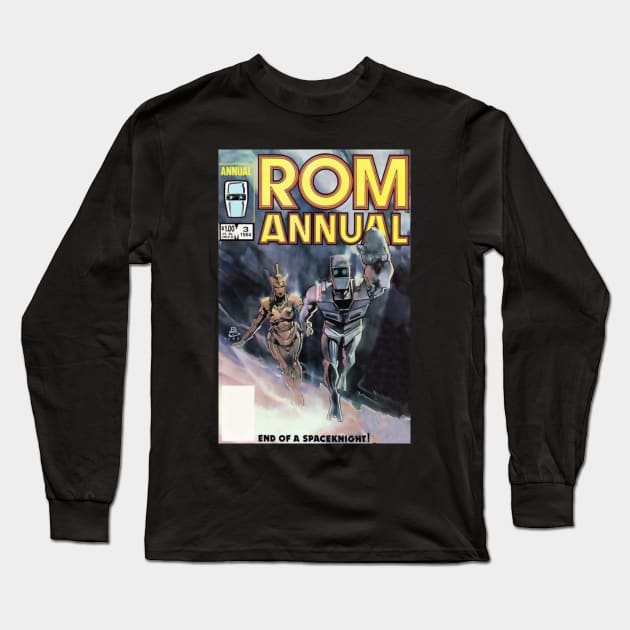 Rom Spaceknight Long Sleeve T-Shirt by Psychosis Media